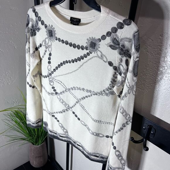 Talbots Merino Wool jewel print sweater size small petite - Picture 5 of 16